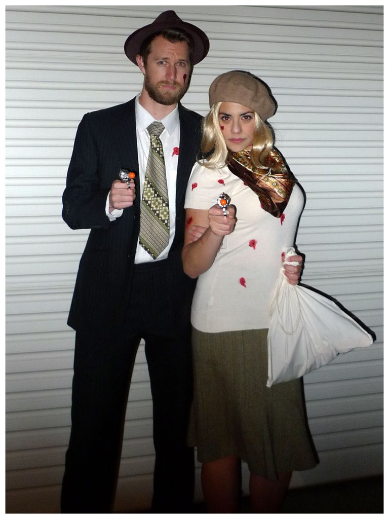 Bonnie and Clyde shot up costumes