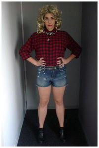 Beyonce Flawless Red and Black Plaid Shirt Costume