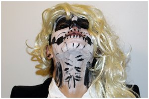 Lady Gaga Skeleton Costume Makeup