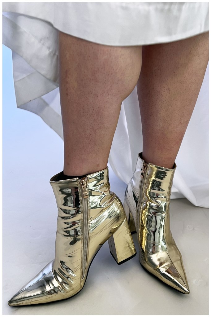 Moira Rose Schitt's Creek Celebrant/Pope Costume Gold Boots