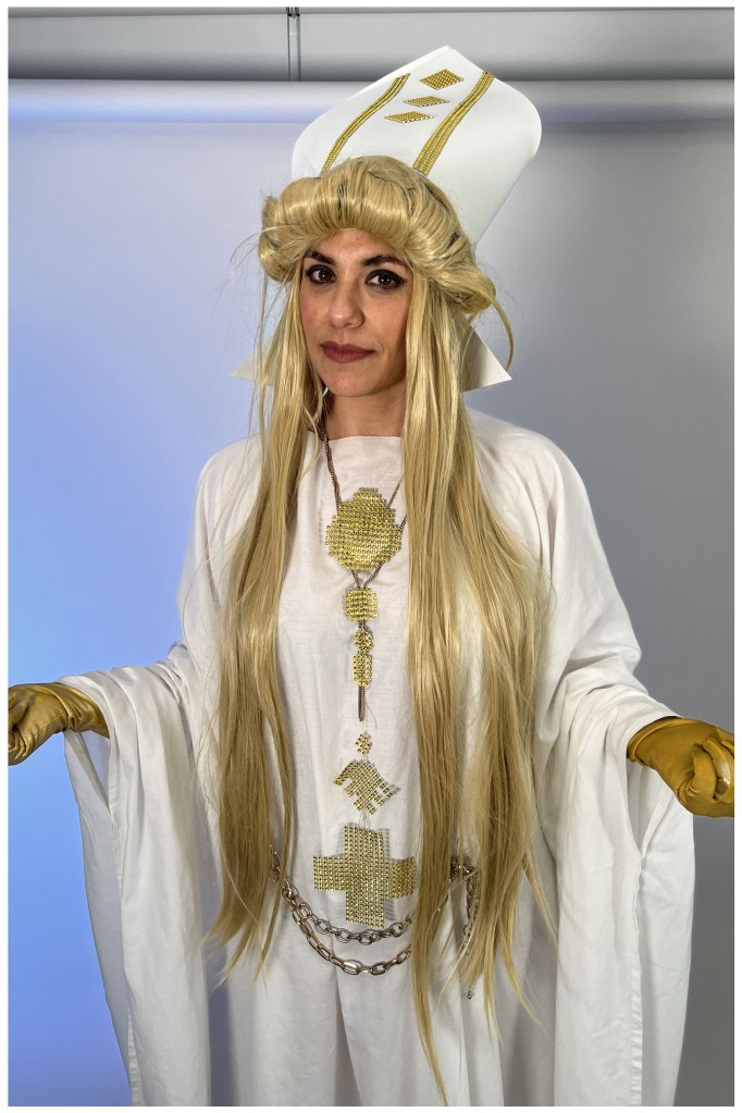 Moira Rose Schitt's Creek Celebrant/Pope Costume Close Up